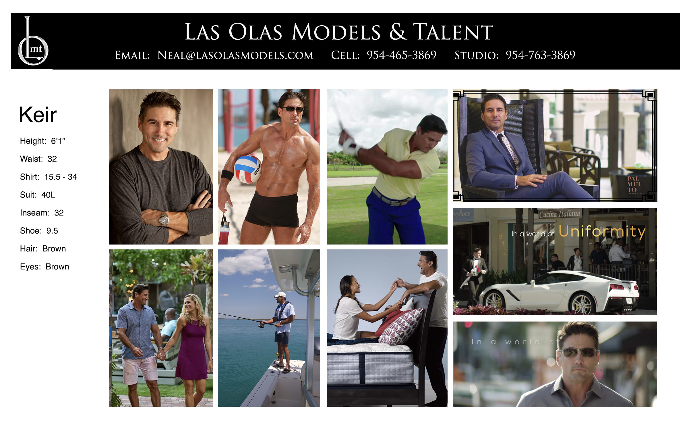 Model Fort Lauderdale Miami South Florida Print Catalog Video Fashion Model Male Model - Las Olas Models Fort Lauderdale Miami - Keir