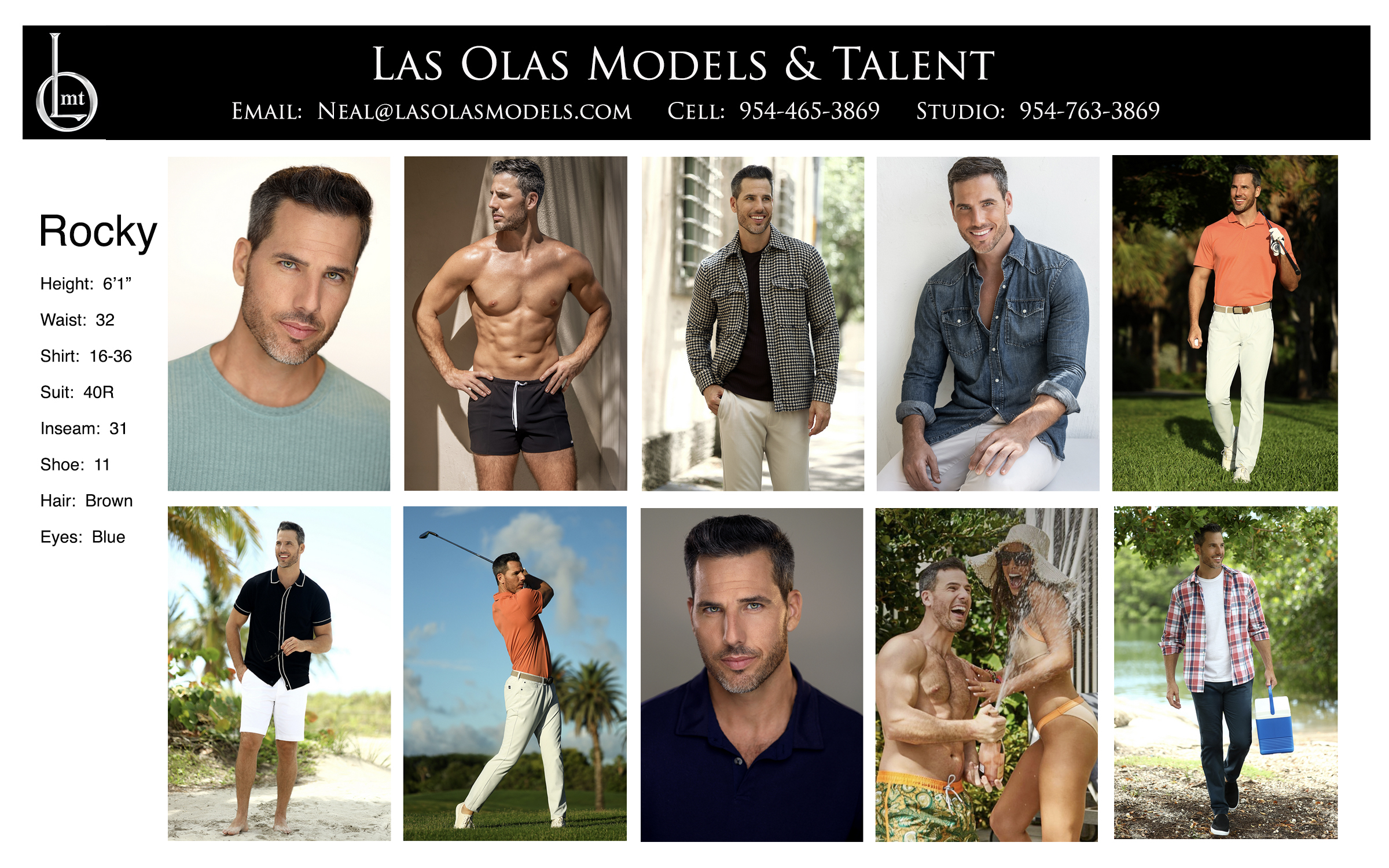 Model Fort Lauderdale Miami South Florida Print Catalog Video Fashion Model Male Model - Las Olas Models Fort Lauderdale Miami - Rocky