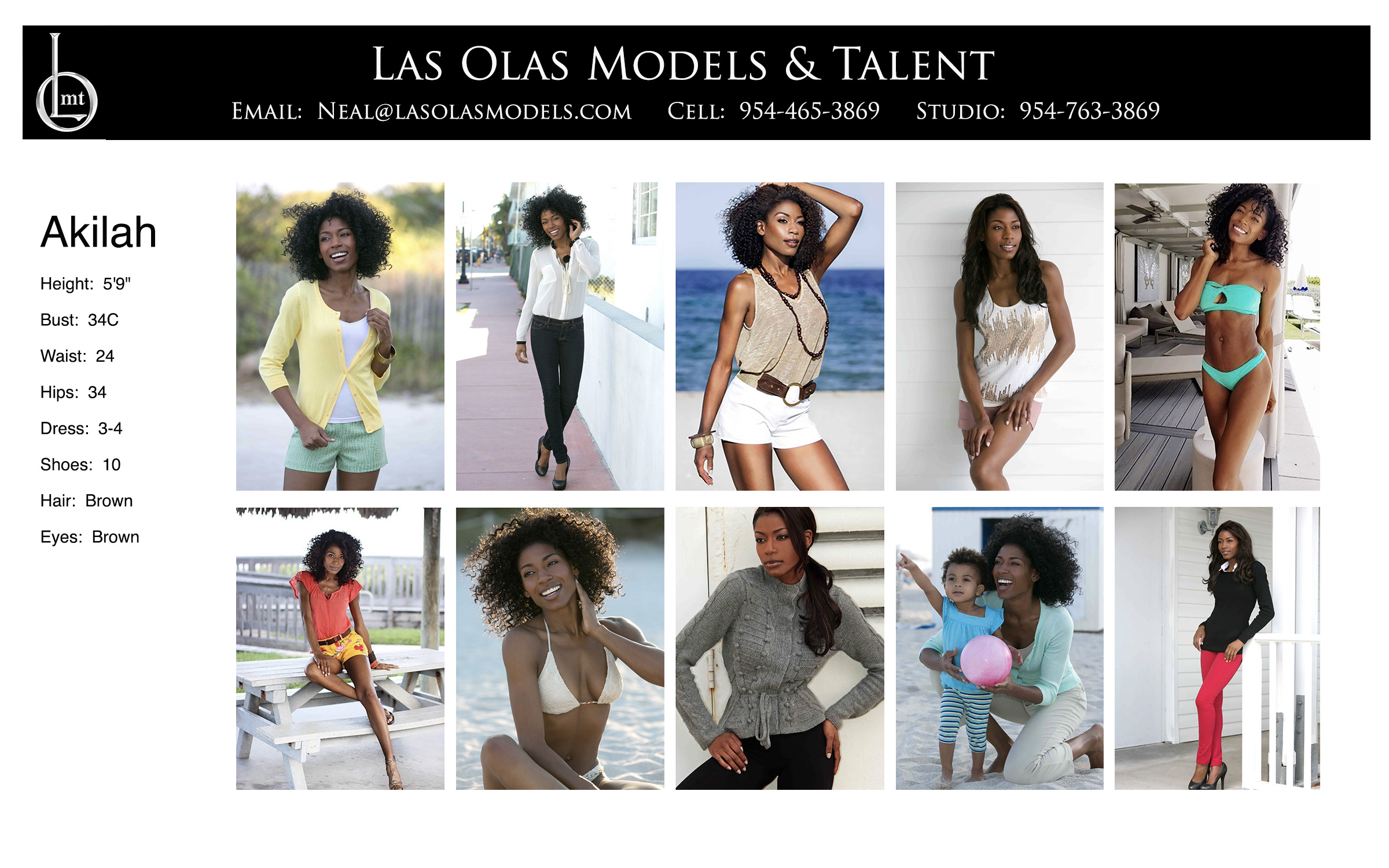 Female Model - Print, Commercial, catalog, video - Akilah - Fort Lauderdale - Miami - South Florida - Palm Beach - Las Olas Models and Talent Ft. Lauderdale - Akilah Comp