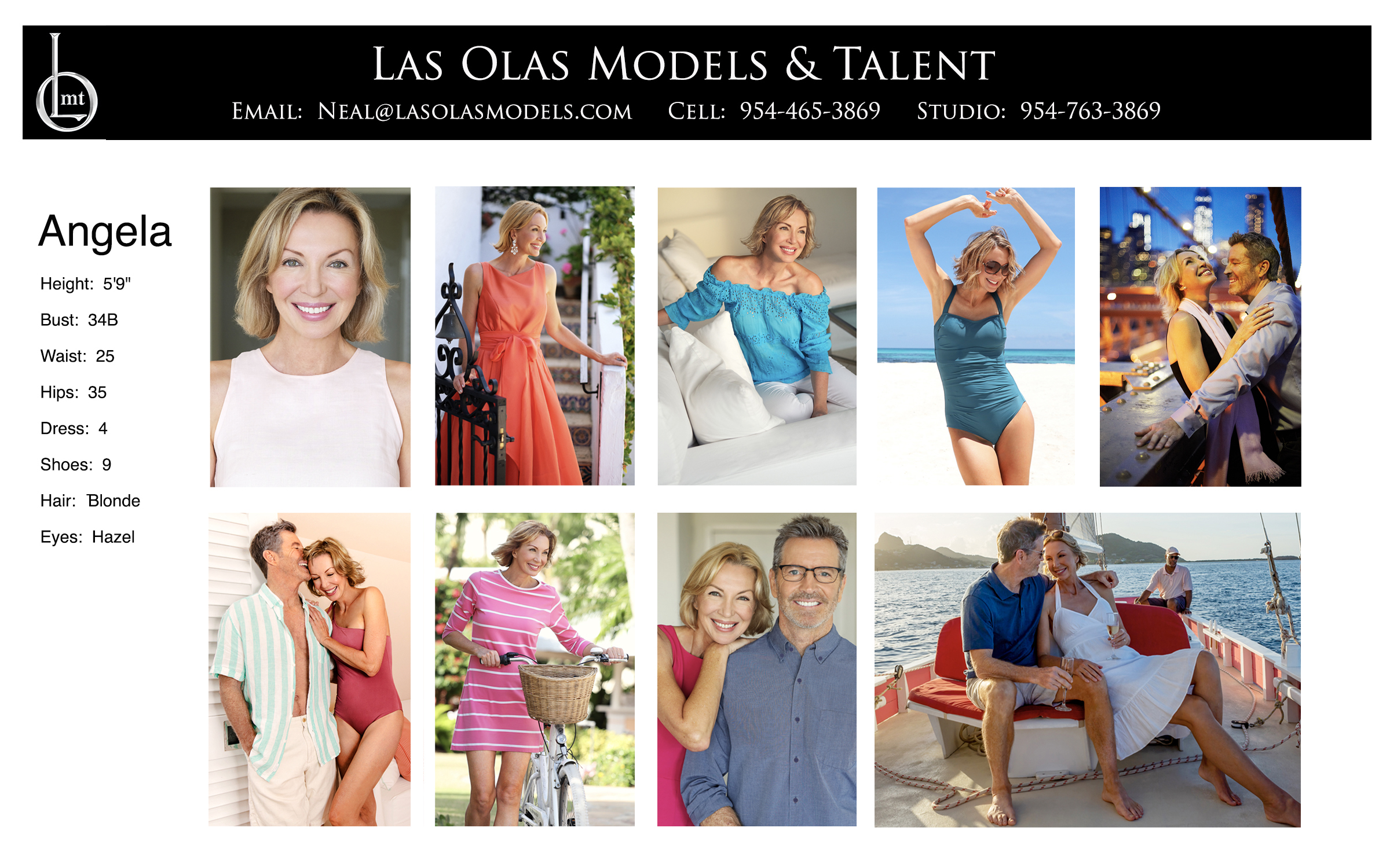 Female Model - Angela B  - Fort Lauderdale - Miami - South Florida - Palm Beach - Las Olas Models and Talent Ft. Lauderdale - Angela B. Comp