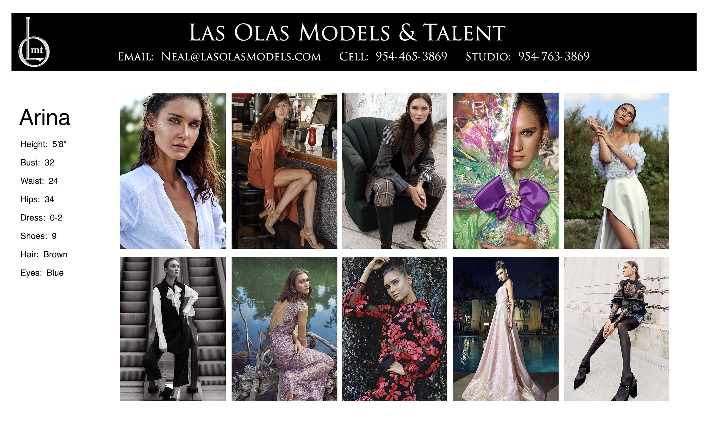 Female Model - Arina  - Fort Lauderdale - Miami - South Florida - Palm Beach - Las Olas Models and Talent Ft. Lauderdale - Arina Comp
