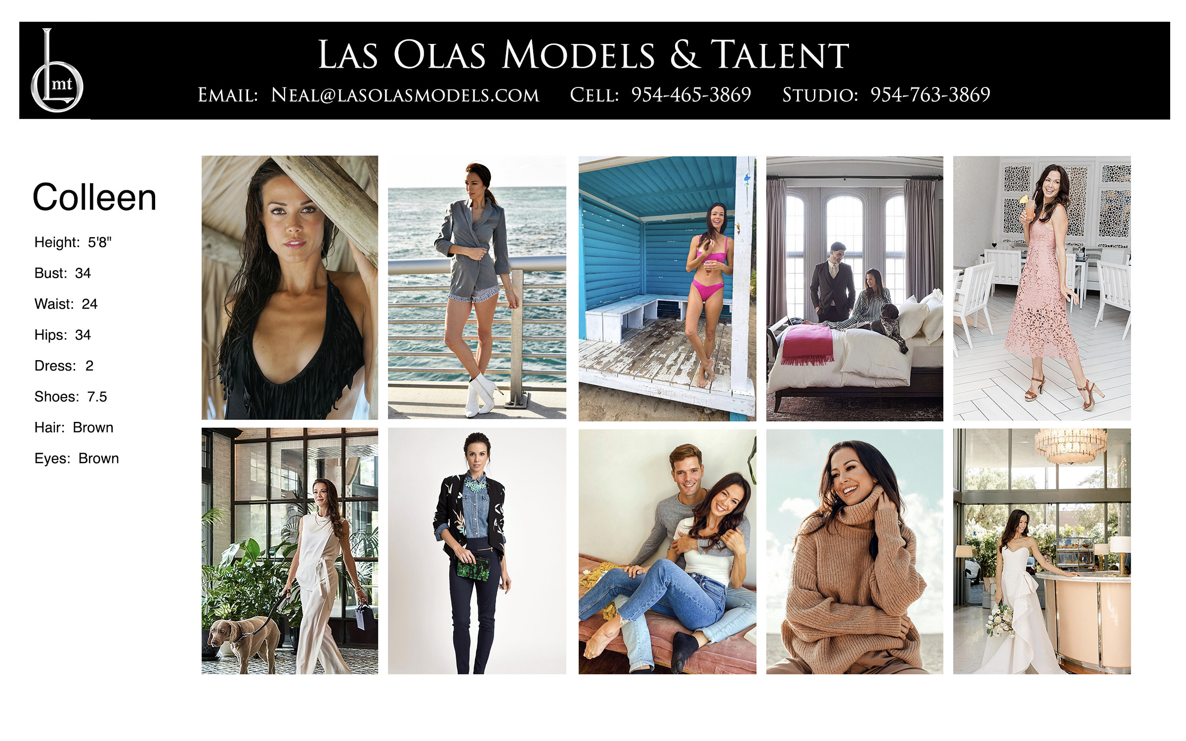 Models Fort Lauderdale Miami South Florida - Print Video Commercial Catalog - Las Olas Models & Talent - Colleen Comp