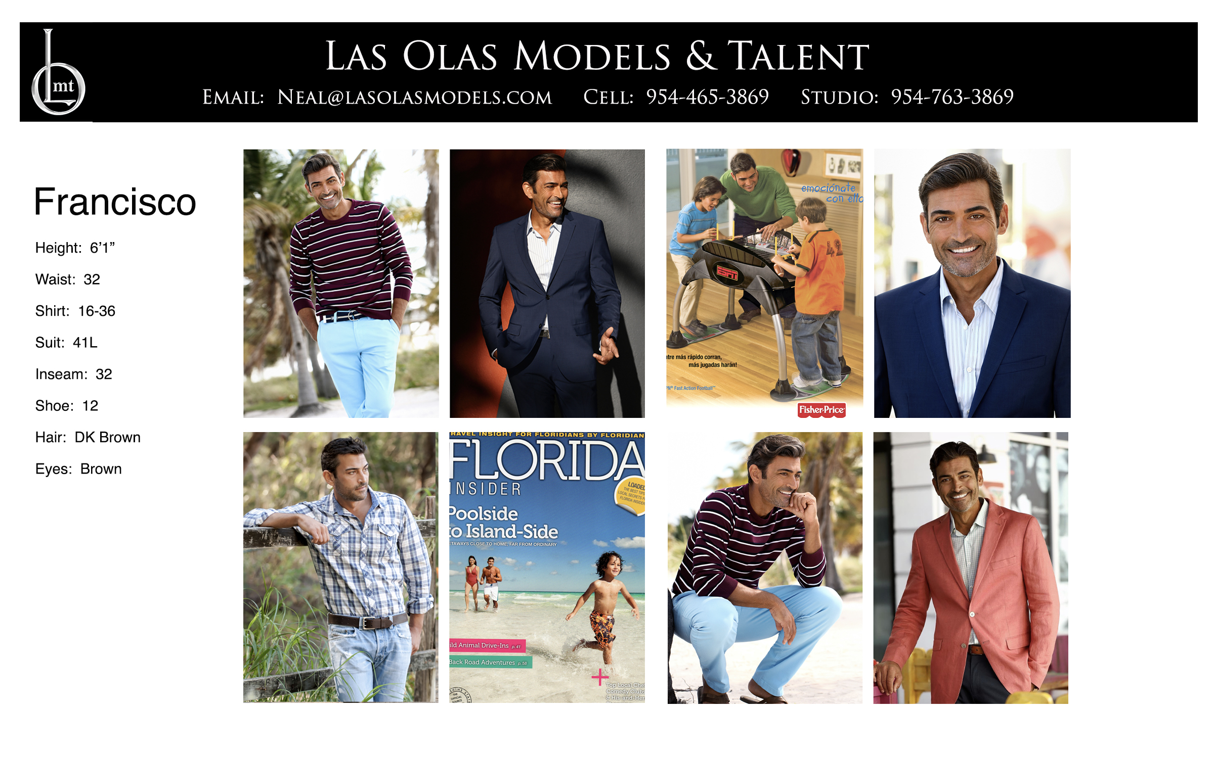 Model Fort Lauderdale Miami South Florida Print Catalog Video Fashion Model Male Model - Las Olas Models Fort Lauderdale Miami - Francisco