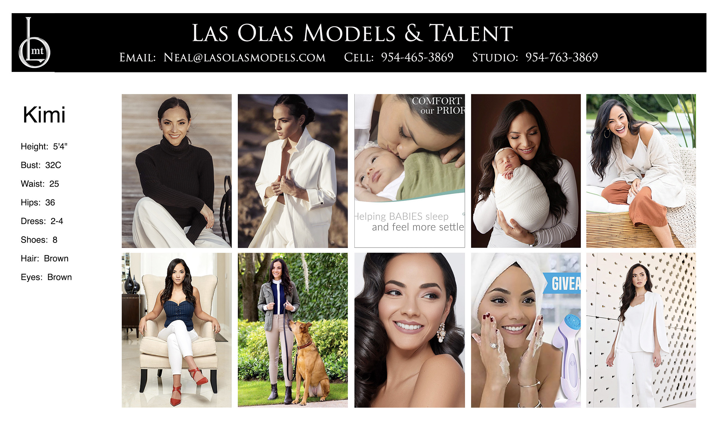 Models Fort Lauderdale Miami South Florida - Print Video Commercial Catalog - Las Olas Models & Talent- Kimi Comp