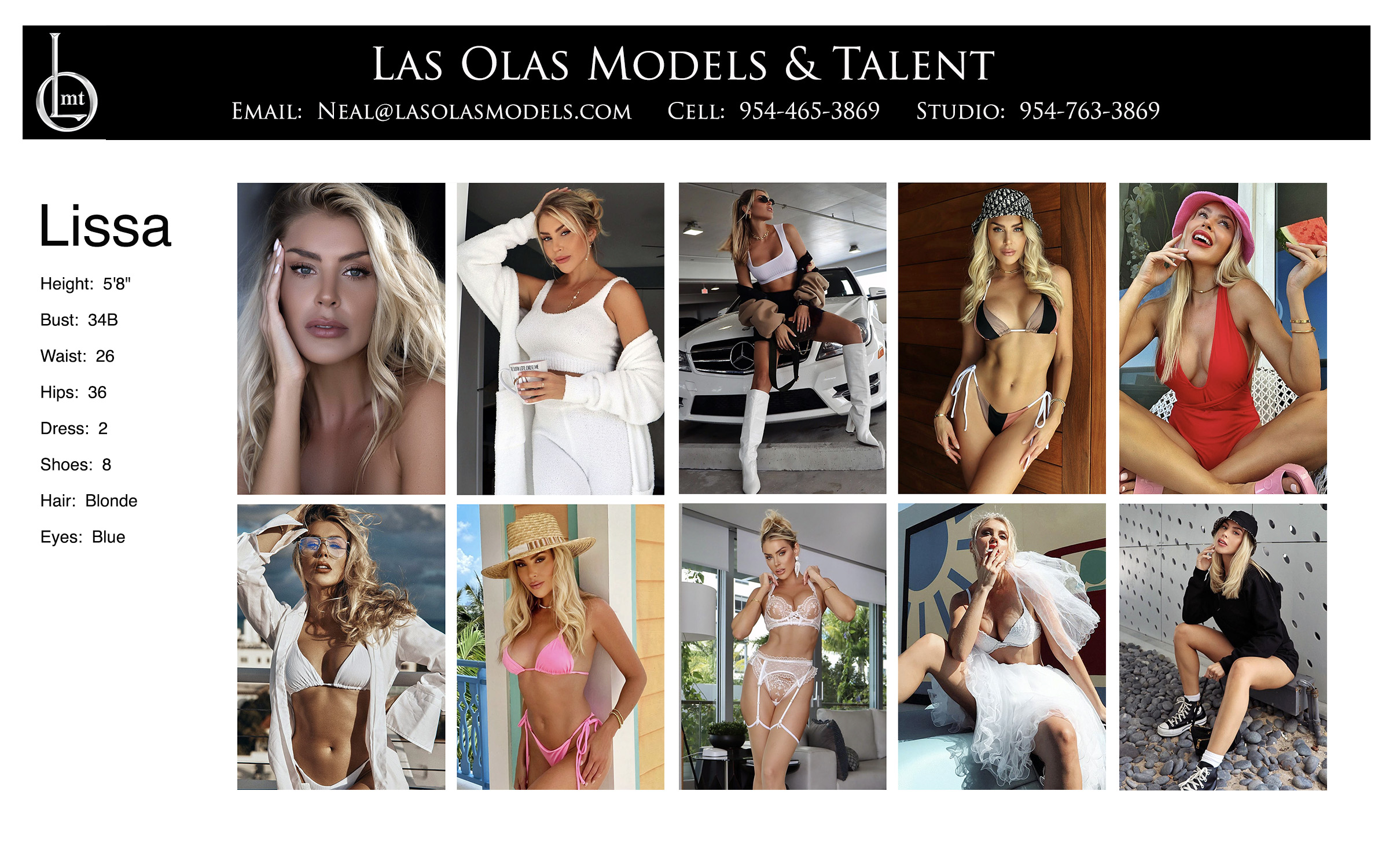 Models Fort Lauderdale Miami South Florida - Print Video Commercial Catalog - Las Olas Models & Talent- Lissa Comp