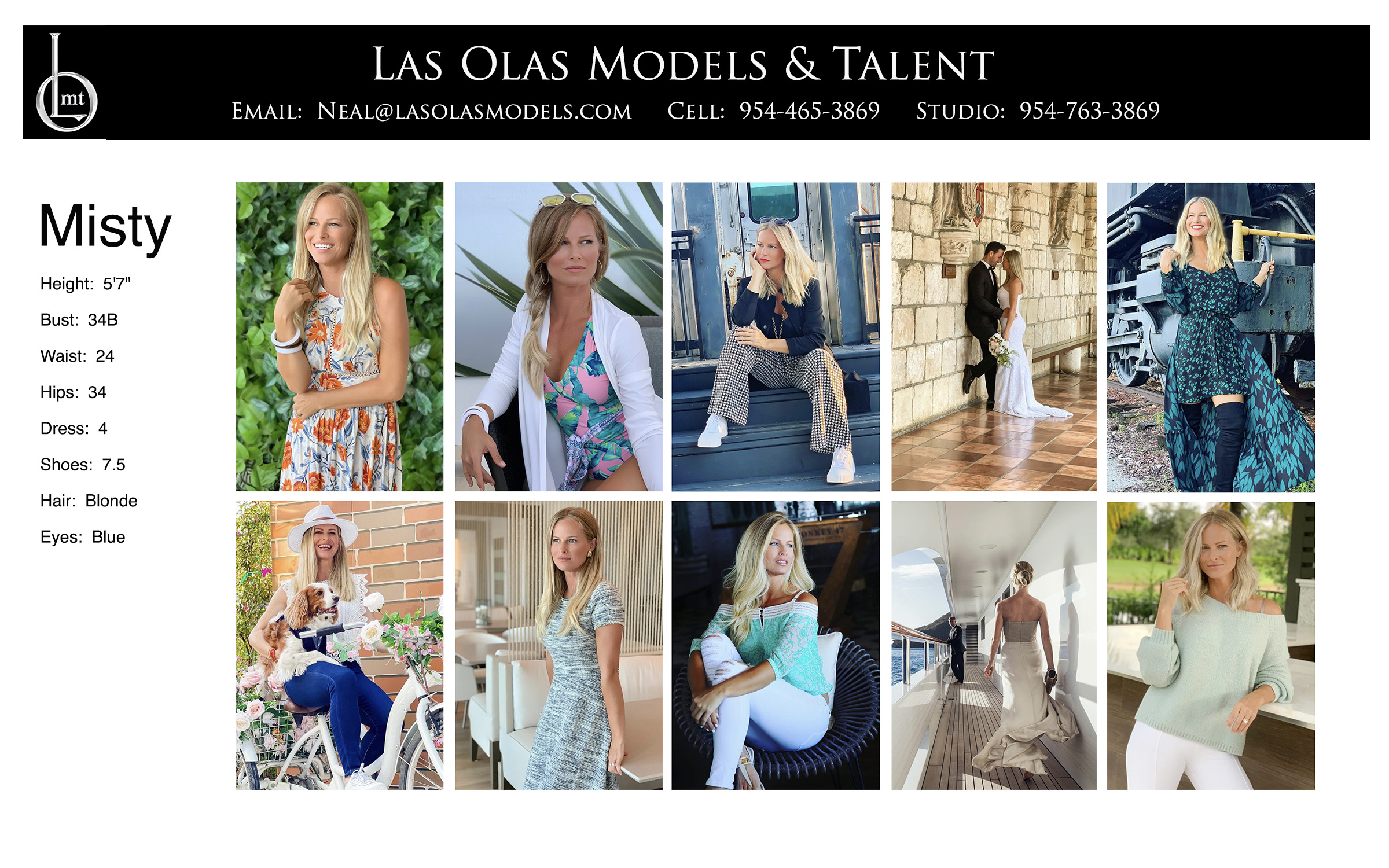 Models Fort Lauderdale Miami South Florida - Print Video Commercial Catalog - Las Olas Models & Talent - Misty Comp