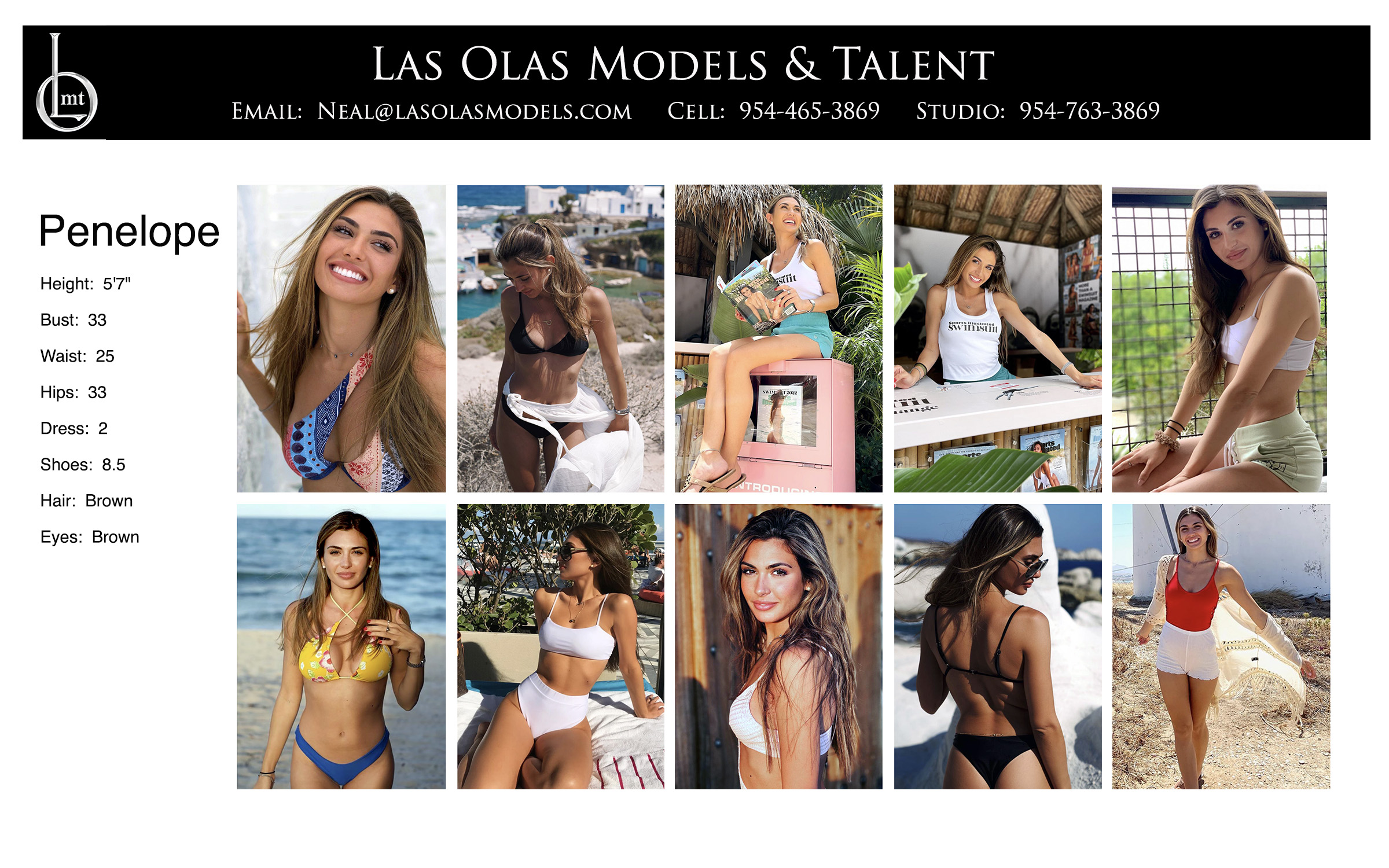 Models Fort Lauderdale Miami South Florida Print Commercial Video Las Olas Models & Talent - Penelope Comp