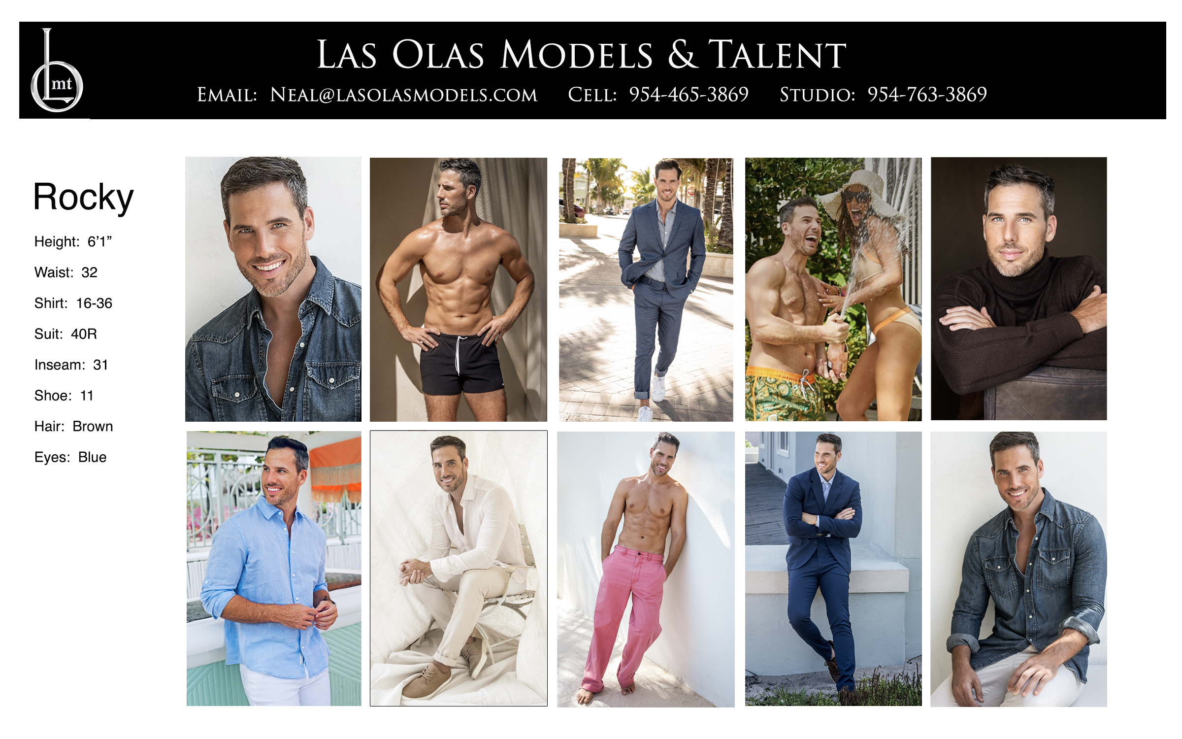 Model Fort Lauderdale Miami South Florida Print Catalog Video Fashion Model Male Model - Las Olas Models Fort Lauderdale Miami - Rocky