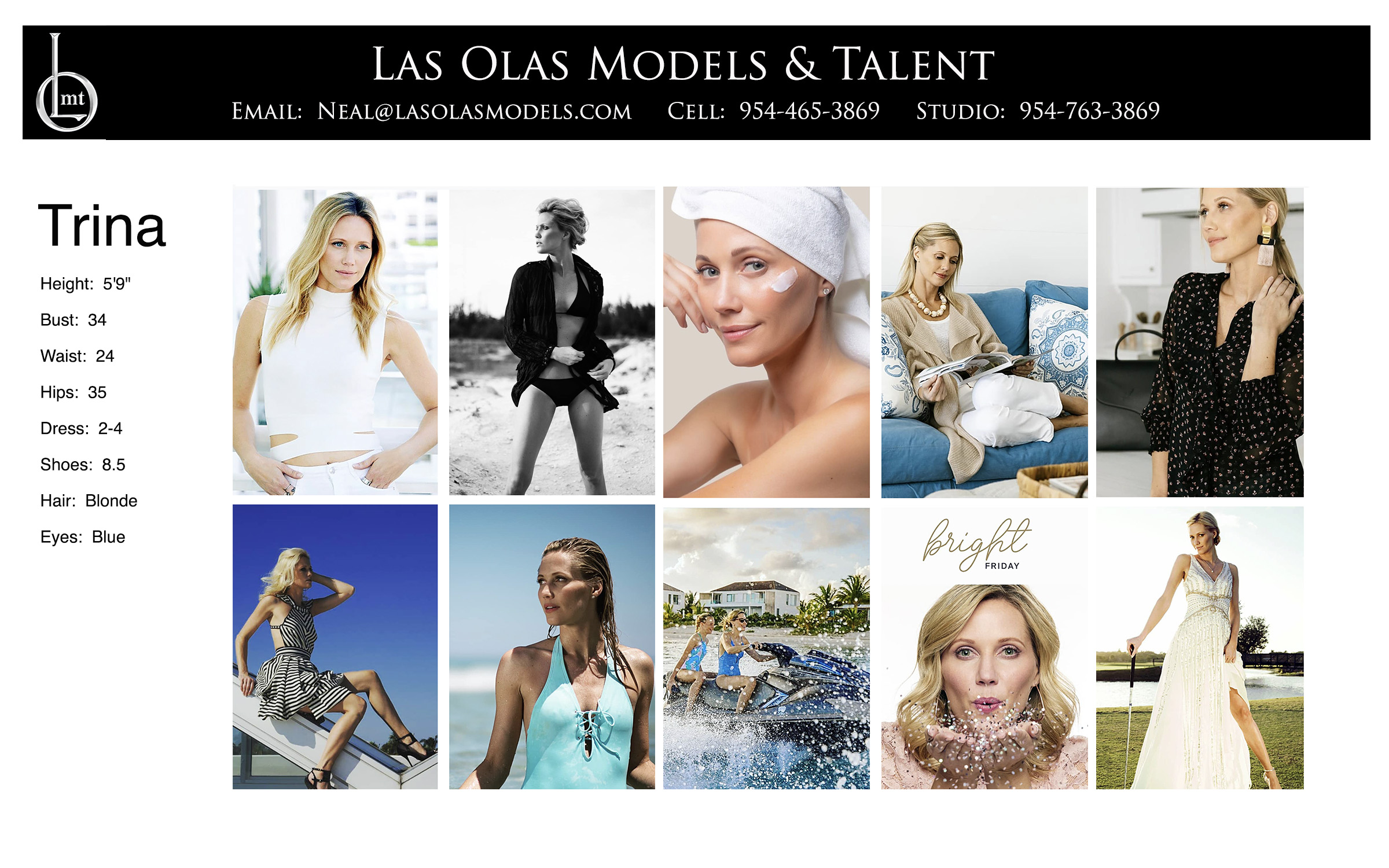 Models Fort Lauderdale Miami South Florida Print Commercial Catalog Video -Trina Comp